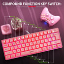 HXSJ V700 61 Keys RGB Lighting Gaming Wired Keyboard (Pink)