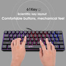 HXSJ V700 61 Keys RGB Lighting Gaming Wired Keyboard (Black)