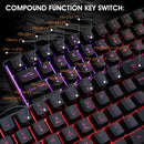 HXSJ V700 61 Keys RGB Lighting Gaming Wired Keyboard (Black)