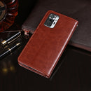 For Xiaomi Redmi Note 10 Pro idewei Crazy Horse Texture Horizontal Flip Leather Case with Holder & Card Slots & Wallet(Red)