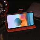 For Xiaomi Redmi Note 10 Pro idewei Crazy Horse Texture Horizontal Flip Leather Case with Holder & Card Slots & Wallet(Red)