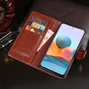For Xiaomi Redmi Note 10 Pro idewei Crazy Horse Texture Horizontal Flip Leather Case with Holder & Card Slots & Wallet(Red)