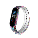 For Xiaomi Mi Band 6 (CA8856) Colored Drawing Silicone Watch Band(Peacock)