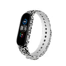 For Xiaomi Mi Band 6 (CA8856) Colored Drawing Silicone Watch Band(White Skull)