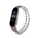 For Xiaomi Mi Band 6 (CA8856) Colored Drawing Silicone Watch Band(Blue Rose)