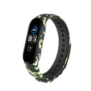 For Xiaomi Mi Band 6 (CA8856) Colored Drawing Silicone Watch Band(Camouflage Green)