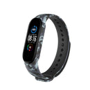 For Xiaomi Mi Band 6 (CA8856) Colored Drawing Silicone Watch Band(Camouflage Grey)