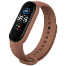 For Xiaomi Mi Band 6 (CA8856) Solid Color Silicone Watch Band(Brown)