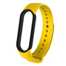 For Xiaomi Mi Band 6 (CA8856) Two-color Silicone Watch Band(Yellow+Black)