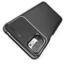 For Xiaomi Redmi Note 10 5G Carbon Fiber Texture Shockproof TPU Case(Blue)