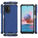 For Xiaomi Redmi Note 10 4G Shockproof Honeycomb PC + TPU Case(Blue)