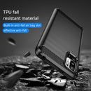 For Xiaomi Redmi Note 10 5G Brushed Texture Carbon Fiber TPU Case(Black)