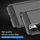 For Xiaomi Redmi Note 10 5G Brushed Texture Carbon Fiber TPU Case(Black)