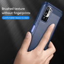 For Xiaomi Redmi Note 10 5G Brushed Texture Carbon Fiber TPU Case(Navy Blue)