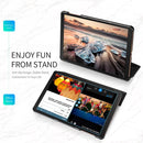 For Samsung Galaxy Tab A 10.1 (2019) DUX DUCIS Domo Series Horizontal Flip Magnetic PU Leather Case with 3-folding Holder(Blue)