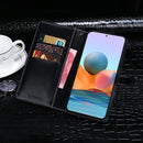 For Xiaomi Redmi Note 10 Pro idewei Crocodile Texture Horizontal Flip Leather Case with Holder & Card Slots & Wallet(Grey)