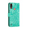 For Motorola Moto E7 Power Lace Flower Embossing Pattern Horizontal Flip Leather Case with Holder & Card Slots & Wallet & Photo Frame(Green)