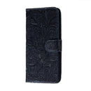 For Motorola Moto E7 Power Lace Flower Embossing Pattern Horizontal Flip Leather Case with Holder & Card Slots & Wallet & Photo Frame(Dark Blue)