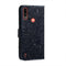 For Motorola Moto E7 Power Lace Flower Embossing Pattern Horizontal Flip Leather Case with Holder & Card Slots & Wallet & Photo Frame(Dark Blue)