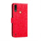 For Motorola Moto E7 Power Lace Flower Embossing Pattern Horizontal Flip Leather Case with Holder & Card Slots & Wallet & Photo Frame(Red)