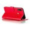 For Motorola Moto E7 Power Lace Flower Embossing Pattern Horizontal Flip Leather Case with Holder & Card Slots & Wallet & Photo Frame(Red)