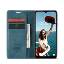 For Samsung Galaxy A12 CaseMe 013 Multifunctional Horizontal Flip Leather Case with Holder & Card Slot & Wallet(Blue)