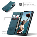 For Samsung Galaxy A12 CaseMe 013 Multifunctional Horizontal Flip Leather Case with Holder & Card Slot & Wallet(Blue)
