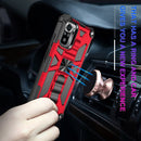 For Xiaomi Redmi Note 10 Shockproof TPU + PC Magnetic Protective Case with Holder(Red)