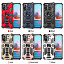 For Xiaomi Redmi Note 10 Shockproof TPU + PC Magnetic Protective Case with Holder(Gold)