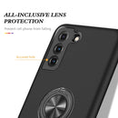 For Samsung Galaxy S21 5G PC + TPU Shockproof Magnetic Protective Case with Invisible Ring Holder(Black)