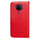 For Nokia 5.4 Flower Vine Embossing Pattern Horizontal Flip Leather Case with Card Slot & Holder & Wallet & Lanyard(Red)