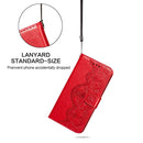 For Nokia 5.4 Flower Vine Embossing Pattern Horizontal Flip Leather Case with Card Slot & Holder & Wallet & Lanyard(Red)