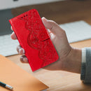 For Nokia 5.4 Flower Vine Embossing Pattern Horizontal Flip Leather Case with Card Slot & Holder & Wallet & Lanyard(Red)