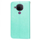For Nokia 5.4 Flower Vine Embossing Pattern Horizontal Flip Leather Case with Card Slot & Holder & Wallet & Lanyard(Green)