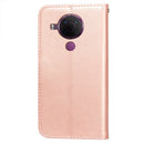 For Nokia 5.4 Flower Vine Embossing Pattern Horizontal Flip Leather Case with Card Slot & Holder & Wallet & Lanyard(Rose Gold)