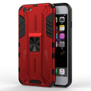 Supersonic PC + TPU Shock-proof Protective Case with Holder For iPhone SE 2022 / SE 2020 / 8 / 7(Red)