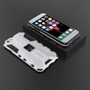 Supersonic PC + TPU Shock-proof Protective Case with Holder For iPhone SE 2022 / SE 2020 / 8 / 7(Silver)