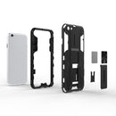 Supersonic PC + TPU Shock-proof Protective Case with Holder For iPhone SE 2022 / SE 2020 / 8 / 7(Black)