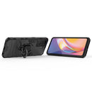 For OPPO A94 Shockproof PC + TPU Protective Case with Magnetic Ring Holder(Black)
