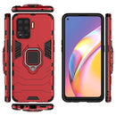 For OPPO A94 Shockproof PC + TPU Protective Case with Magnetic Ring Holder(Red)