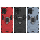 For OPPO A94 Shockproof PC + TPU Protective Case with Magnetic Ring Holder(Red)