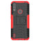 For Motorola Moto E7 Power Tire Texture Shockproof TPU+PC Protective Case with Holder(Red)