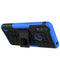 For Motorola Moto E7 Power Tire Texture Shockproof TPU+PC Protective Case with Holder(Blue)