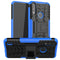 For Motorola Moto E7 Power Tire Texture Shockproof TPU+PC Protective Case with Holder(Blue)