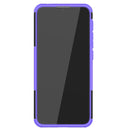 For Motorola Moto E7 Power Tire Texture Shockproof TPU+PC Protective Case with Holder(Purple)
