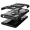 For Motorola Moto E7 Power Tire Texture Shockproof TPU+PC Protective Case with Holder(Black)