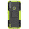 For Motorola Moto E7 Power Tire Texture Shockproof TPU+PC Protective Case with Holder(Green)
