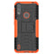 For Motorola Moto E7 Power Tire Texture Shockproof TPU+PC Protective Case with Holder(Orange)