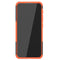 For Motorola Moto E7 Power Tire Texture Shockproof TPU+PC Protective Case with Holder(Orange)