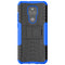 For Motorola Moto G Play (2021) Tire Texture Shockproof TPU+PC Protective Case with Holder(Blue)